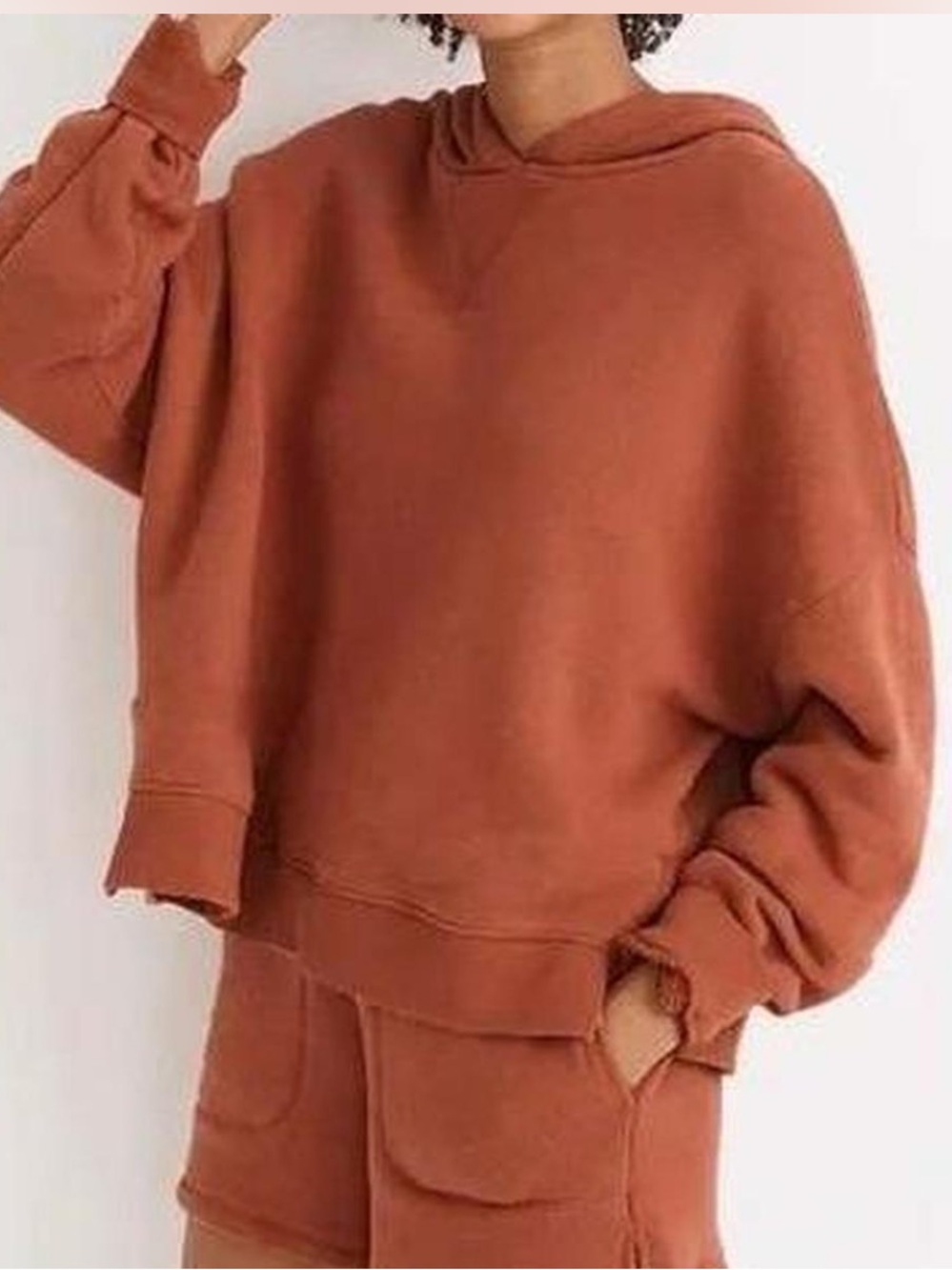 Madewell Oversized Rust Pullover Hoodie